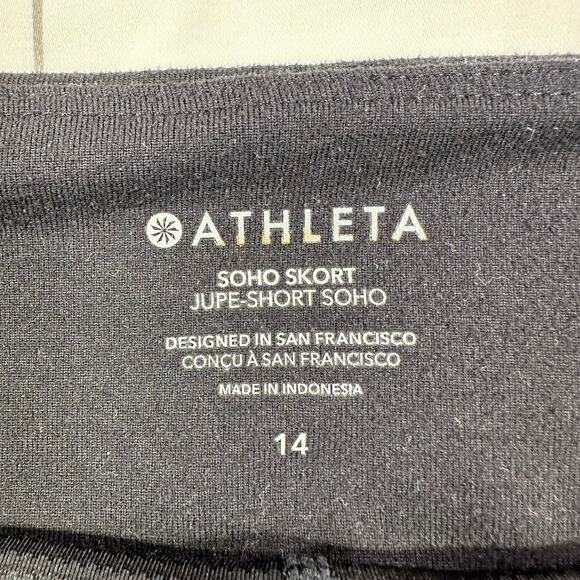 Athleta Skort Womens 14 Black Soho Golf Pull On Athletic Travel Minimalist Sport - Picture 4 of 10